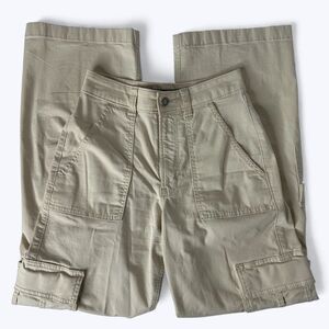 Hollister Ultra High Rise Baggy Cargo Pants Womens Sz 00R Cream Khaki Y2K Skater